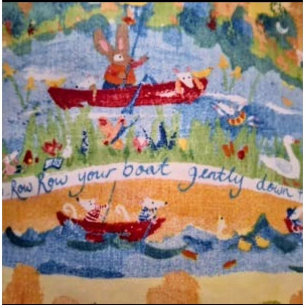 Lot of 2 Laura Ashley Row Your Boat Multi Border Wallpaper Matt Vinyl 10m 176mm